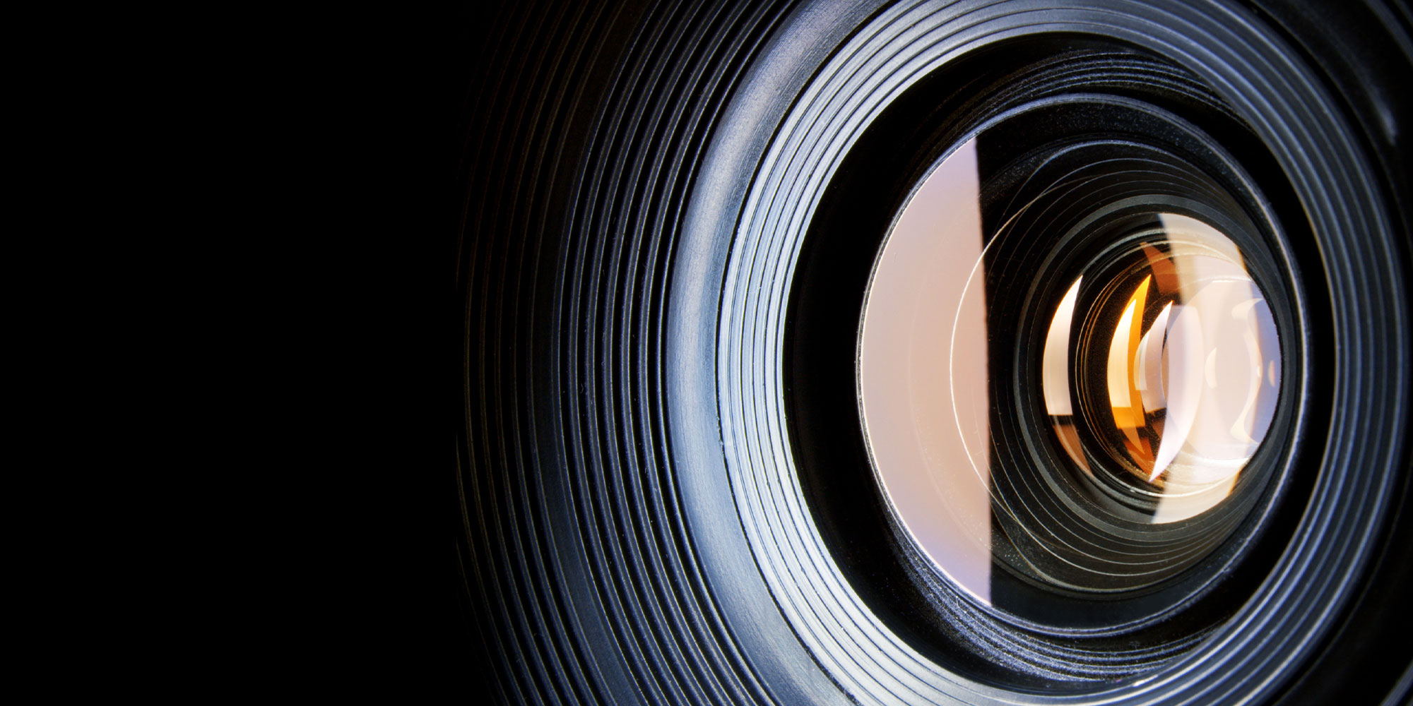 close up of camera lens