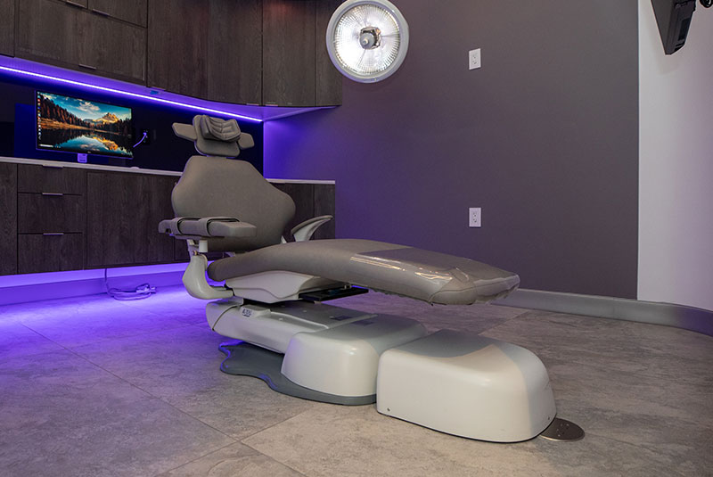 inside look of dental procedure room within dental center