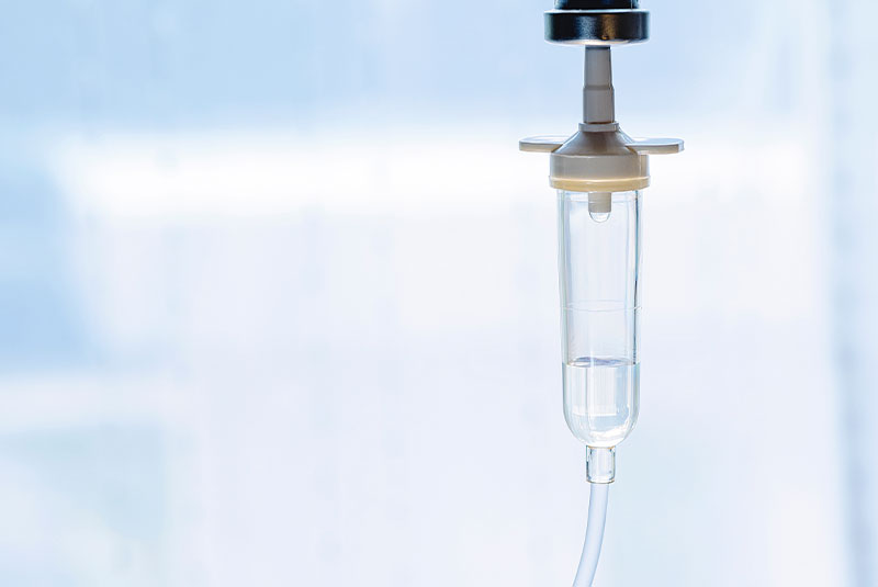 Closeup set iv fluid intravenous drop saline drip